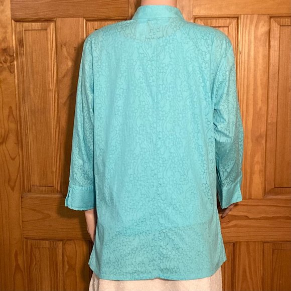 NWOT Vintage Liz Claiborne 3/4 Sleeve Top Blouse Size L - Picture 8 of 10